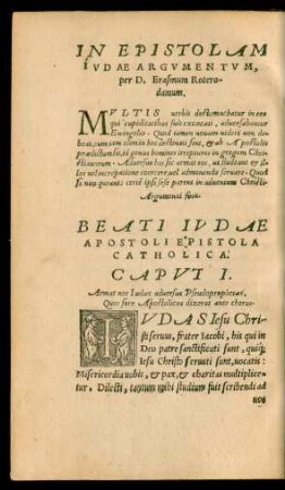 Beati Iudae Apostoli Epistola Catholica.