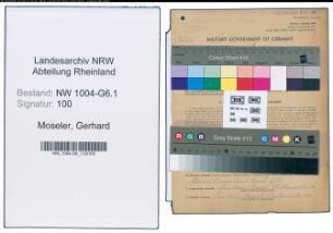 Entnazifizierung Gerhard Moseler , geb. 24.02.1890 (Wachmann)
