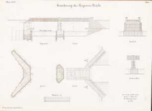 Erweiterung des Plauer Kanals. Brücke, Bergzow: Ansichten, Grundrisse, Schnitte 1:100