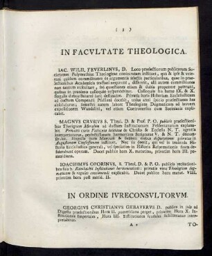 In Ordine Iureconsultorum