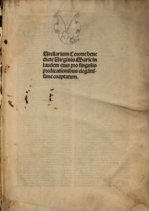 Stellarium Coronae benedicte Virginis Marie