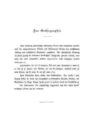 Zur Orthographie