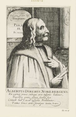 Albertus Durerus, Norebergens, aus: Hendrik Hondius, "Pictorum aliquot celebrium praecipué Germaniae Inferioris effigies", Den Haag 1610