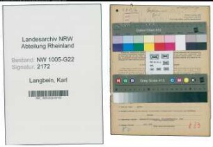 Entnazifizierung Karl Langbein , geb. 20.09.1892 (Papiergrosshaendler)
