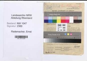 Entnazifizierung Ernst Rademacher , geb. 24.08.1910 (Friseur)