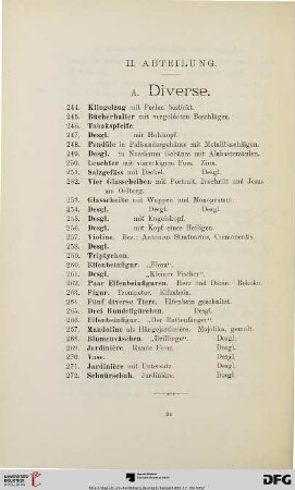 Diverse (Nr. 244-272)