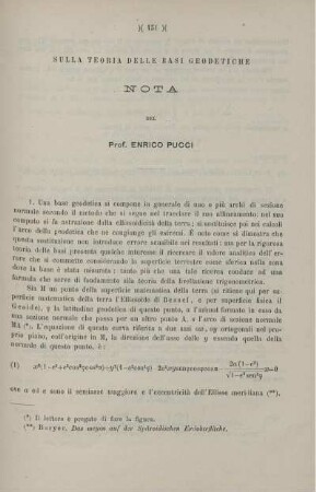 Sulla teoria delle basi geodetiche.