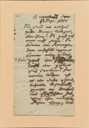 158: Brief von Johann Wilhelm Ludwig Gleim an Johann Lorenz Benzler