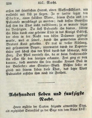 Achthundert sieben und funfzigste Nacht