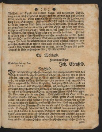 Nachlese
