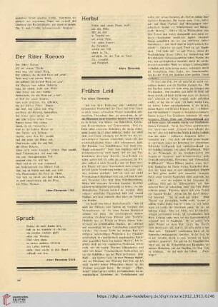 Frühes Leid