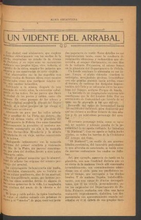 Un vidente del arrabal : [Cuento porteño]
