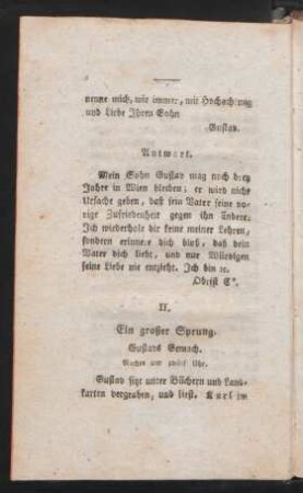 II. Ein großer Sprung.