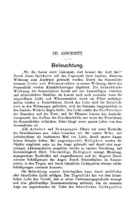 XII. Abschnitt. Beleuchtung.