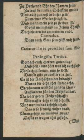 Prologista Tertius.