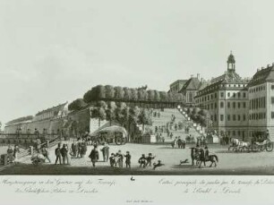 Haupteingang zum Garten auf der Terrasse des Brühlschen Palais zu Dresden