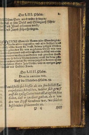 Der LIIII. Psalm.