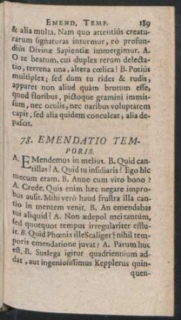 78. Emendatio Temporis