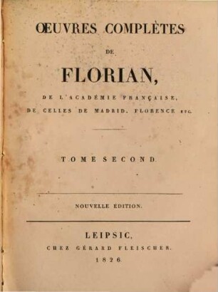 Oeuvres complètes de M. de Florian : en huit volumes. 2, Numa Pompilius, second roi de Rome