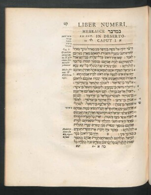 Liber Numeri, Hebraice ... Caput 1. - 36.