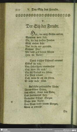 V. Der Sitz der Freude