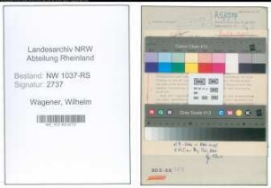 Entnazifizierung Wilhelm Wagener , geb. 00.00.0000 ()