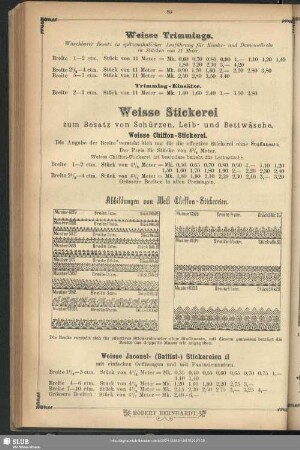 Weisse Stickerei