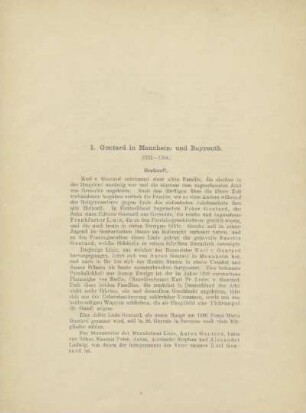 I. Gontard in Mannheim und Bayreuth (1731-1764)
