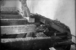 Gebälk des Dachstuhles in der Kirche