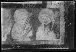 Kloster Lobenfeld - Evangelische Pfarrkirche Innenansicht Wandmalerei (um 1200)