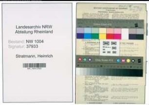 Entnazifizierung Heinrich Stratmann , geb. 05.11.1883 (Bergmann)