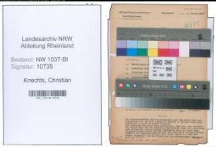 Entnazifizierung Christian Knechts , geb. 19.07.1901 (Krim.Beamter)