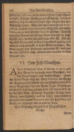 VI. Von Felß-Menschen.