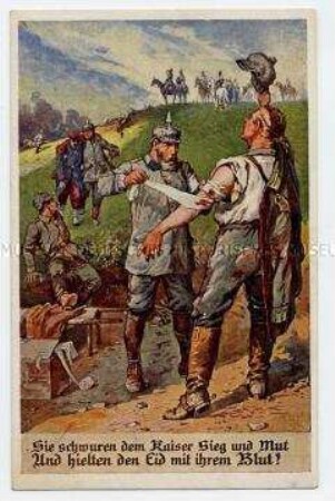 Patriotische Postkarten zum Ersten Weltkrieg