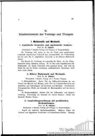 I. Mathematik und Mechanik