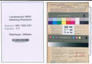 Entnazifizierung Wilhelm Kleinheyer , geb. 13.12.1895 (Gastwirt)
