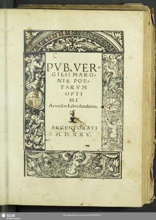 Pvb. Vergilii Maronis, Poetarvm Optimi Aeneidos Libri duodecim