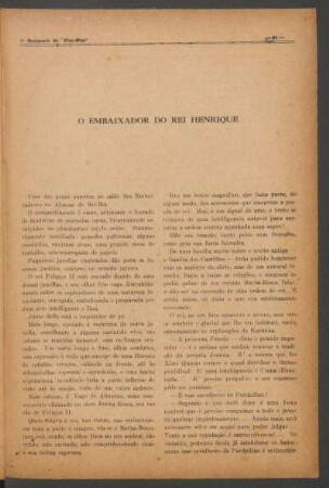 O embaixador do rei Henrique