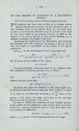 On the images of vortices in a spherical vessel.
