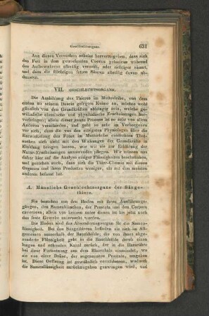 VII. Geschlechtsorgane.