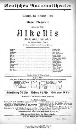 Alkestis. Die Tragödie vom Leben