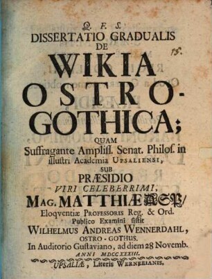 Dissertatio gradualis de Wikia Ostro-Gothica