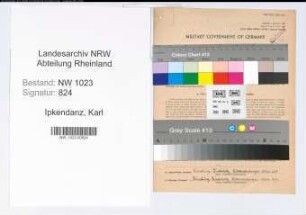 Entnazifizierung Karl Ipkendanz , geb. 31.12.1894 (Laborant)