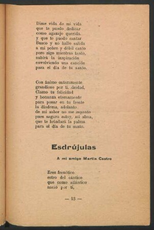 Esdrújulas : A mi amigo Martin Castro