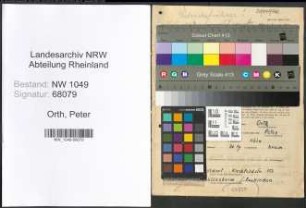 Entnazifizierung Peter Orth , geb. 02.08.1904 (Kaufmaennischer Angestellter)