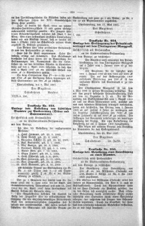 In nicht öffentlicher Sitzung (253,254,255.), 05. Juni 1907
