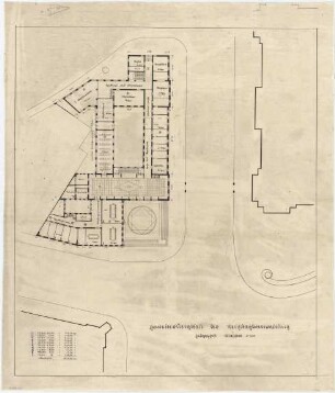 Billing, Hermann; Berlin; Reichstagsgebäude, Erweiterung - Erdgeschoss (Grundriss)