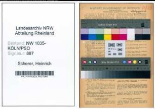 Entnazifizierung Heinrich Scherer , geb. 28.01.1894 (Betriebsleiter)