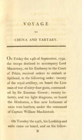 Voyage to China and Tartary