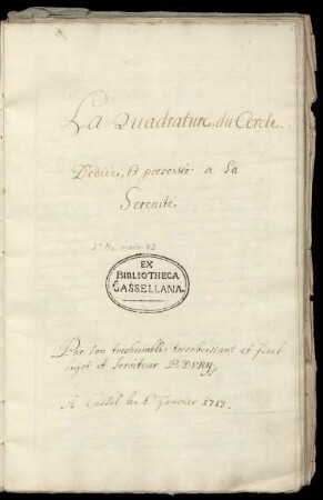 La quadrature du cercle